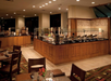 The dining area provides a cozy setting for a satisfying meal.