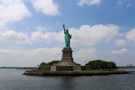 Iconic views of the Statue of Liberty.
