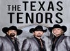 Three men in black cowboy hats and shiny gray jackets stand in front of a wall with the large text "The Texas Tenors" above them.