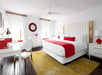 One king bed, desk and chair