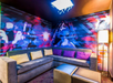 Modern lobby sitting area.