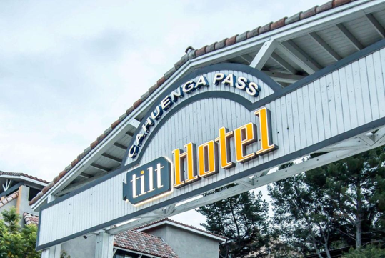 Hotel's signage.