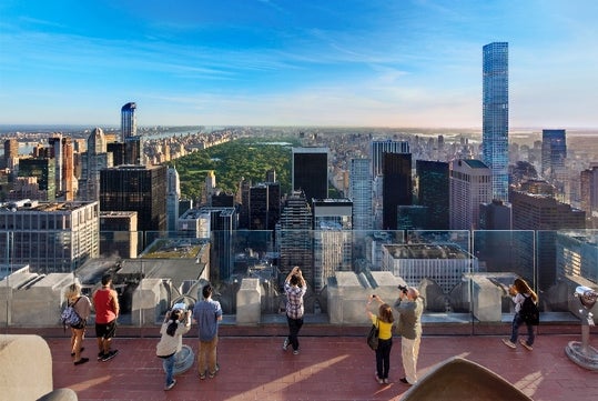 View from the 67th floor of Top of Rock in Yew York City, New York.