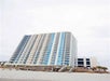 View of the towers from the beach.