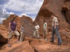 The tour guide talking to the group on the Valley of Fire - Pink Jeep Tour in Las Vegas, NV