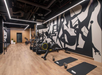 Fitness center equipped with modern equipment.
