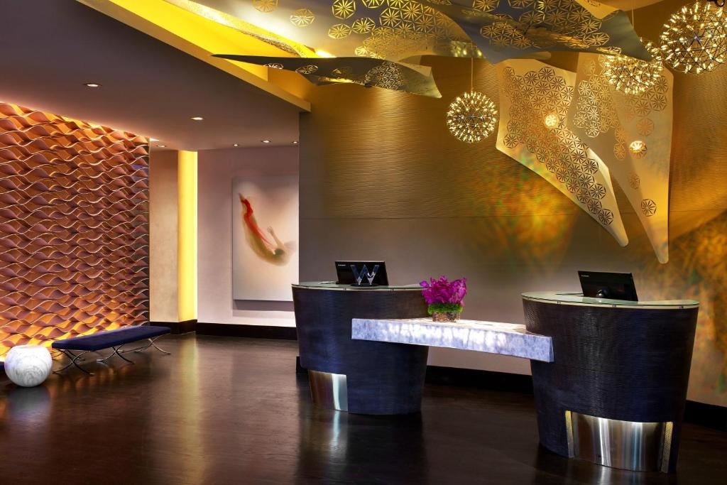 Hotel front desk.