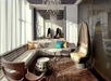 Bar living area.