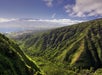 The mountains of Maui seen from the air on the West Maui Mountains and Molokai Helicopter Tour in Hawaii USA.
