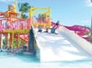 A Family enjoying the big slide at Water World at Wet'n'Wild Hawaii.
