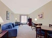 A separate living area in a guest room.