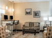 Lobby area and business center.