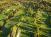 Spacious golf course.