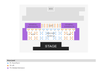 Seating chart for a venue with sections labeled: Front Porch, VIP, and General Admission. The stage is at the bottom. Price levels: P1 (Front Porch), P2 (VIP), P3 (General Admission).