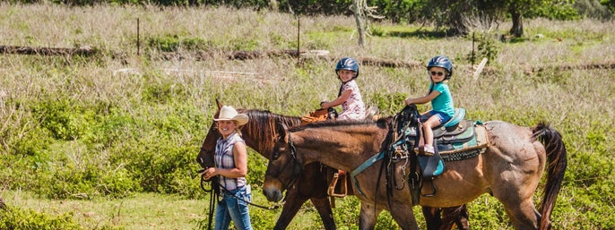 Pony Rides for Kids at Gunstock Ranch in Kahuku, Hawaii