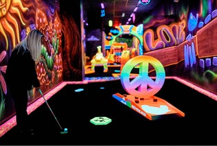 Rock of Ages Blacklight Mini Golf in Bloomington, Minnesota