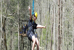 Zipping in the Smokies in Hartford, Tennessee