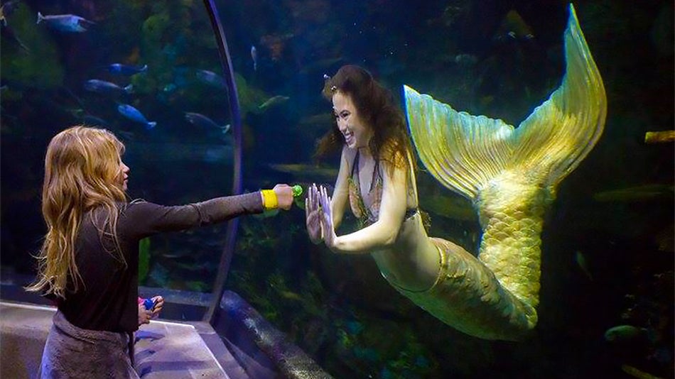Mermaid and Child at Virginia Aquarium and Marine Science Center - Williamsburg, Virginia, USA