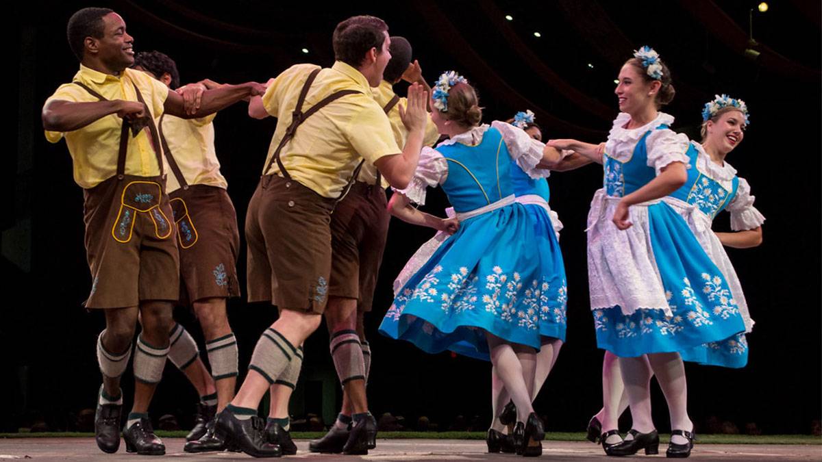 Performers dancing at Busch Gardens Williamsburg - Williamsburg, Virginia, USA