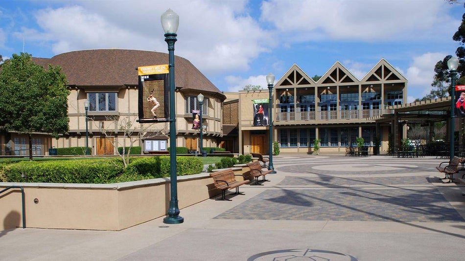 ground street view of The Old Globe Theatre during the daytime in San Diego, California, USA