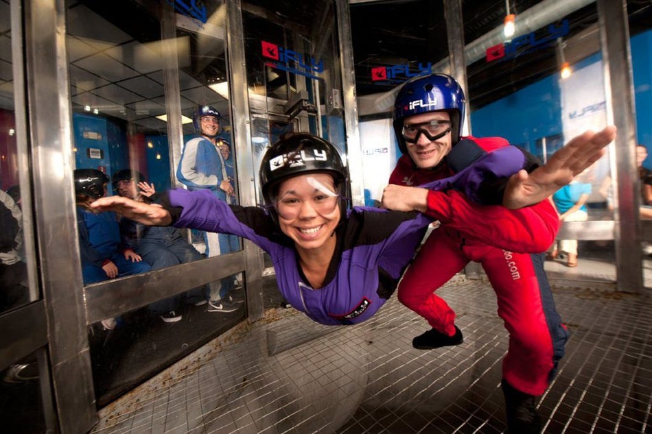 iFly Indoor Skydiving Woman and Instructor