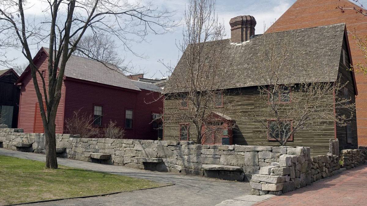 exterior view of salem witch trial memorial in salem massachusetts