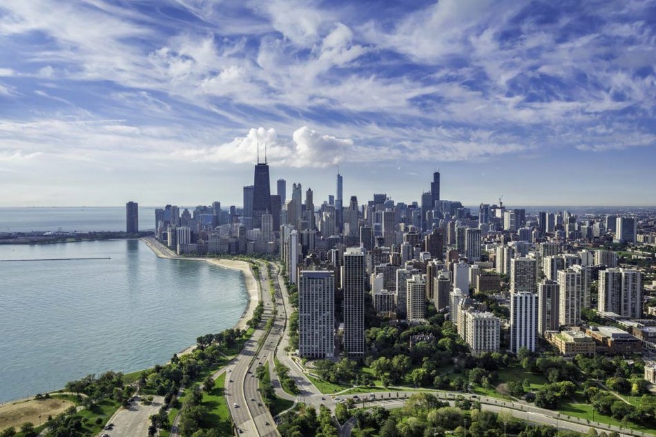 Aerial View of Chicago Skyline