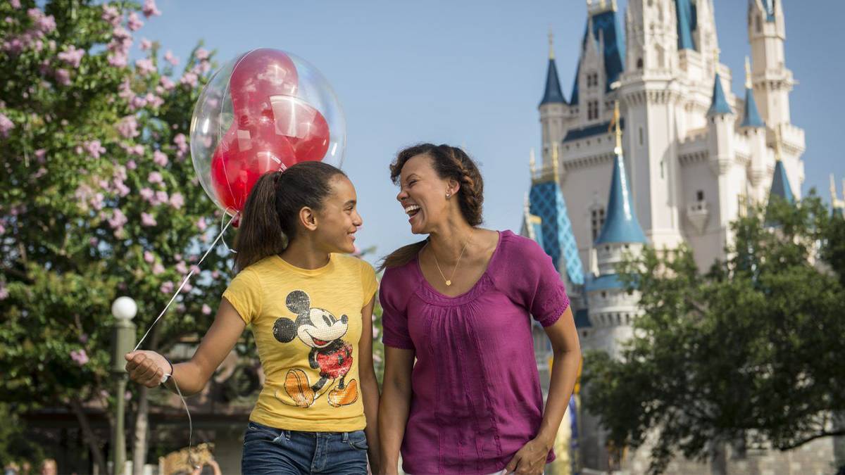 Mother and daughter on Disney vacation in Orlando Florida