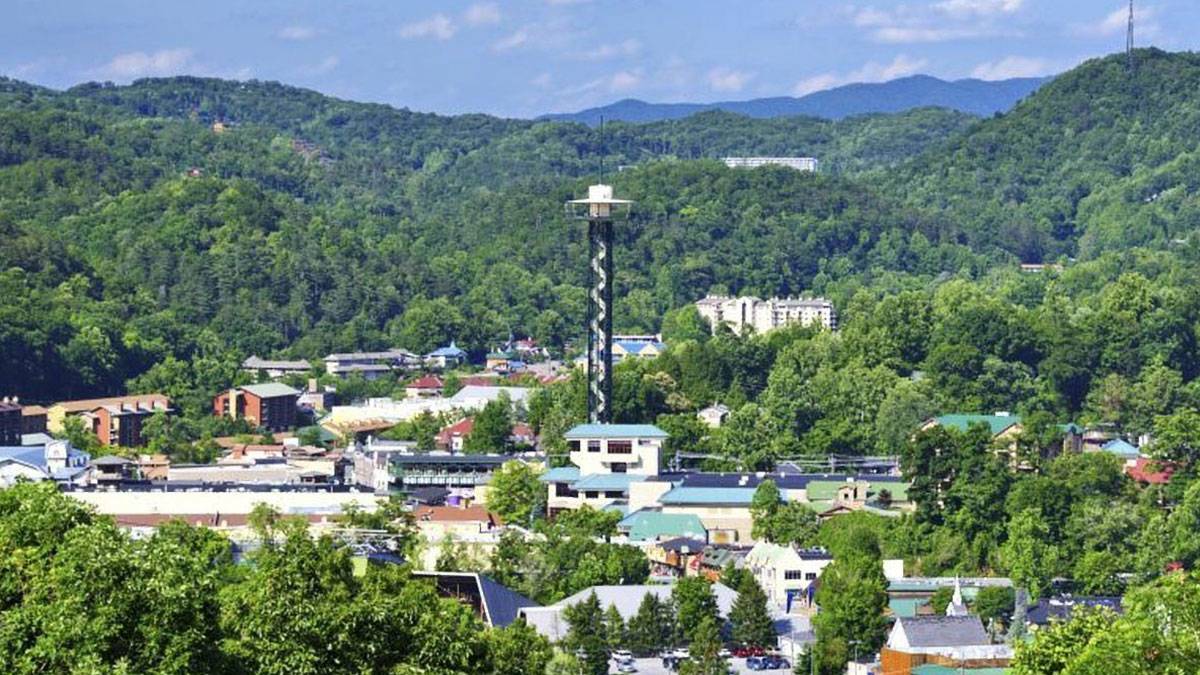 view of downtown gatlinburg during day