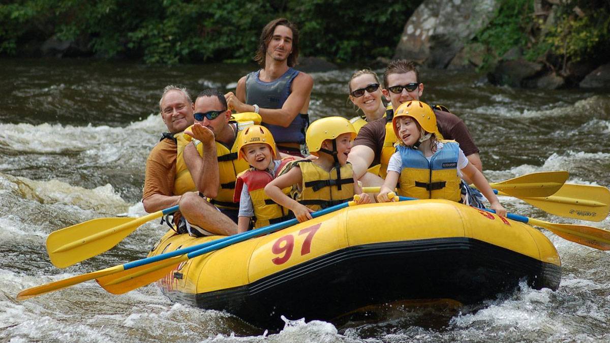 Group Rafting on Upper Pigeon River