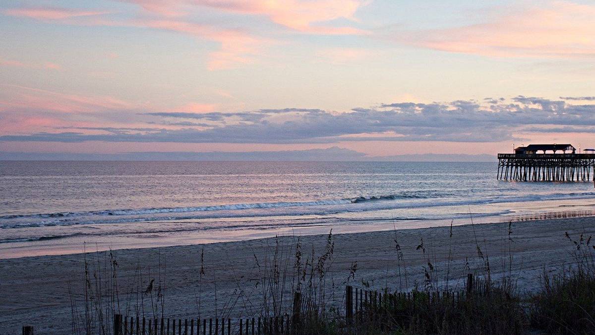 sunrise over myrtle beach south carolina