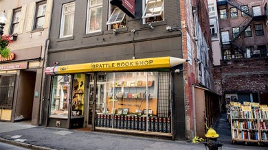 Exterior view of Brattle Bookshop 9 West St, Boston, Massachusetts