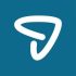White Tripster Logo on Blue Background