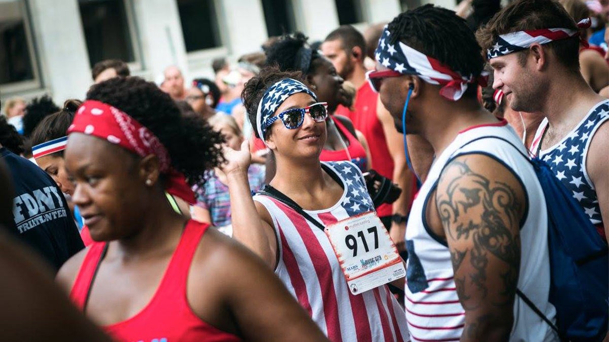 people gathered for Music City July 4th 5k at Nashville, Tennessee, USA