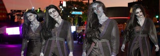 group of women in halloween costumes for Halloween Carnaval in Los Angeles, California, USA