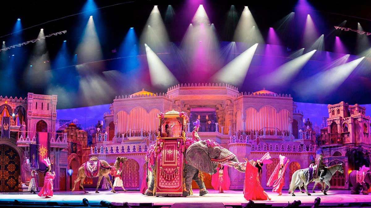 actors on stage for Queen Esther production at Sight and Sound Theater in Branson, Missouri, USA