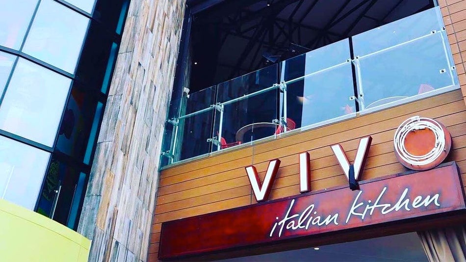 close up of sign of Vivo Italian Kitchen in Orlando, Florida, USA