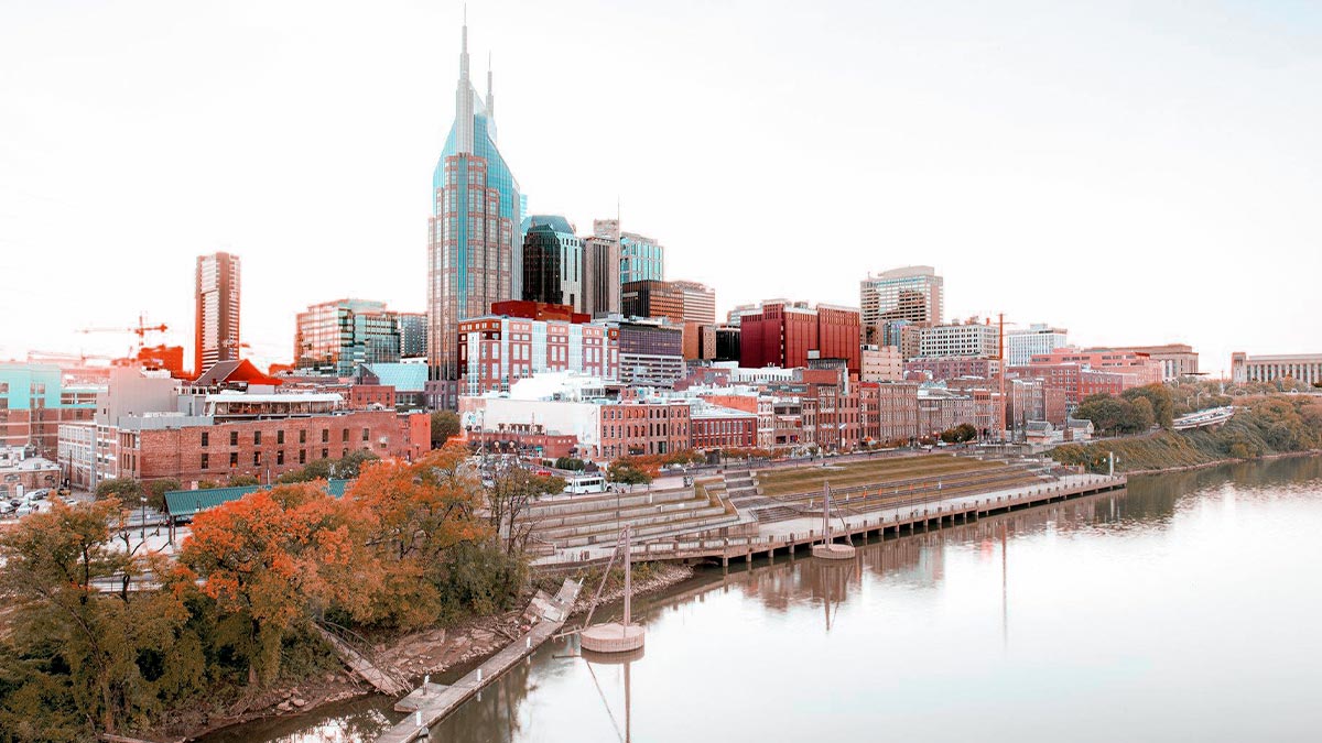 a large image of Nashville Skyline Fall that shows the entire city
