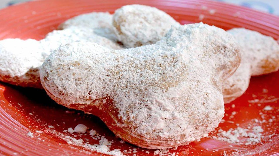 a mickey shaped beignets