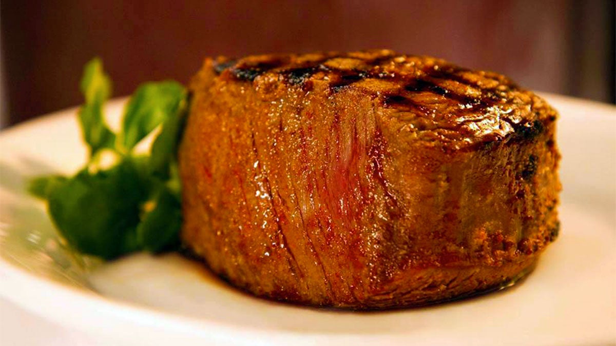 A plate of steak.