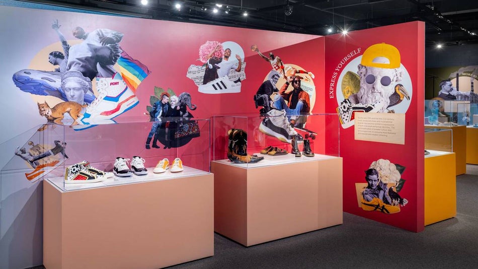 shoe exhibits at the Bata Shoe Museum