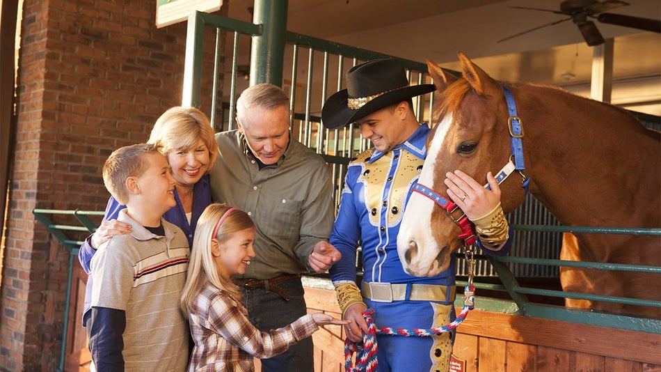 Family with Horse at Dolly Parton's Stampede - Branson, Missouri, USA