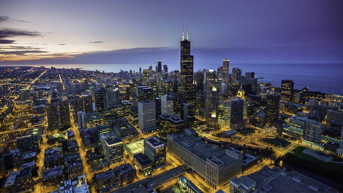 Chicago Skyline at Twilight