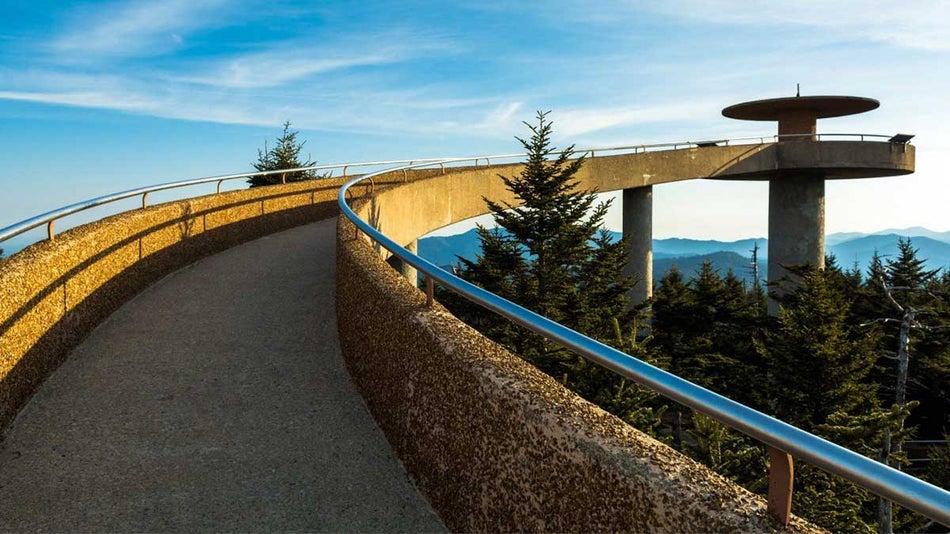 highest point in the Great Smoky Mountains National Park at Clingman’s Dome daylight