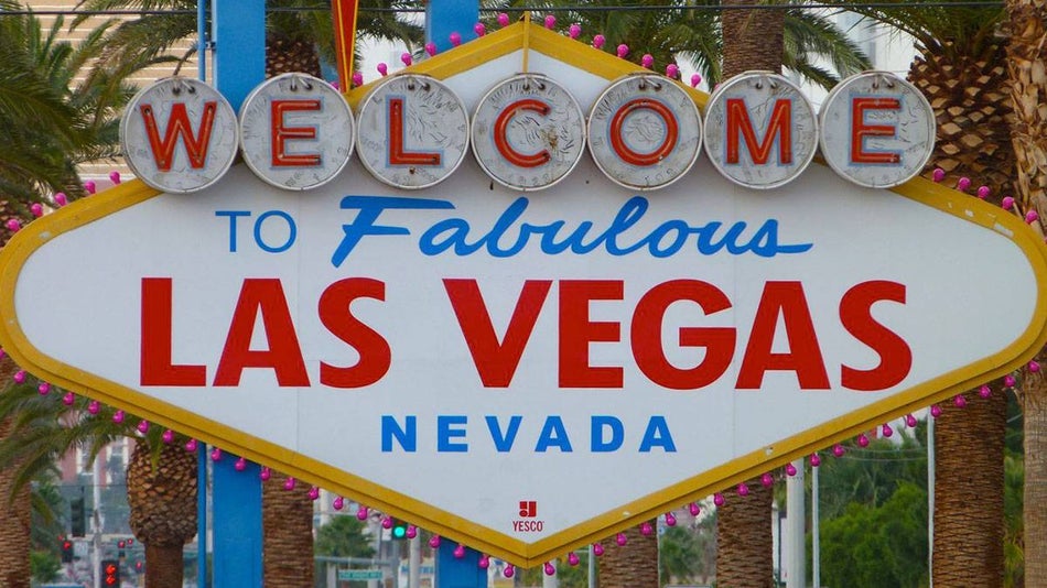 The iconic "Welcome to Fabulous Las Vegas Nevada" sign during the day in Las Vegas, Nevada, USA