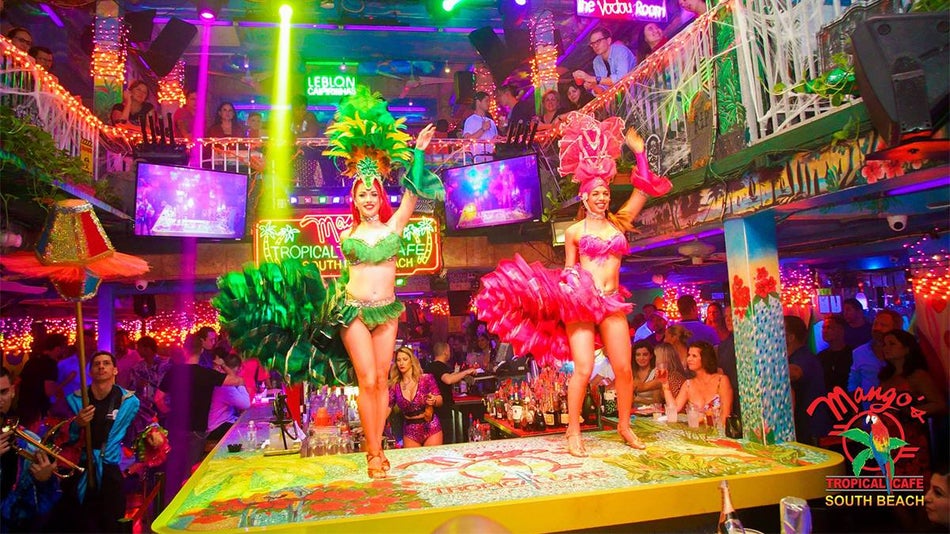 performers on stage at mango's tropical cafe nightclub in miami florida