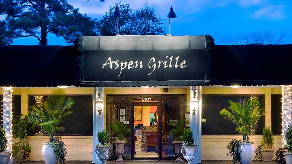 Exteriora of entrance at Aspen Grille in Myrtle Beach, South Carolina, USA