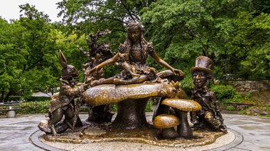 The Alice in Wonderland statue in Central Park in NYC, New York, USA