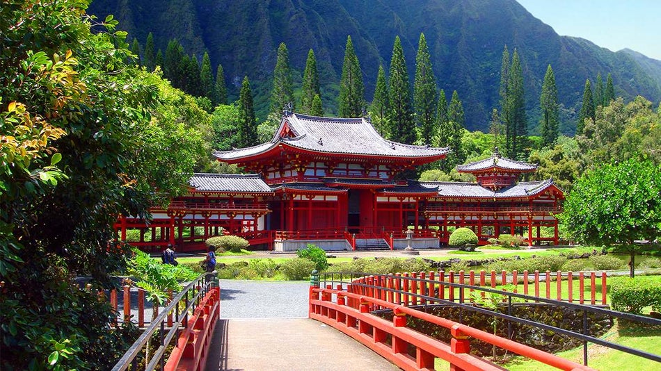 Exterior View of the Valley of the Temples - Oahu, Hawaii, USA