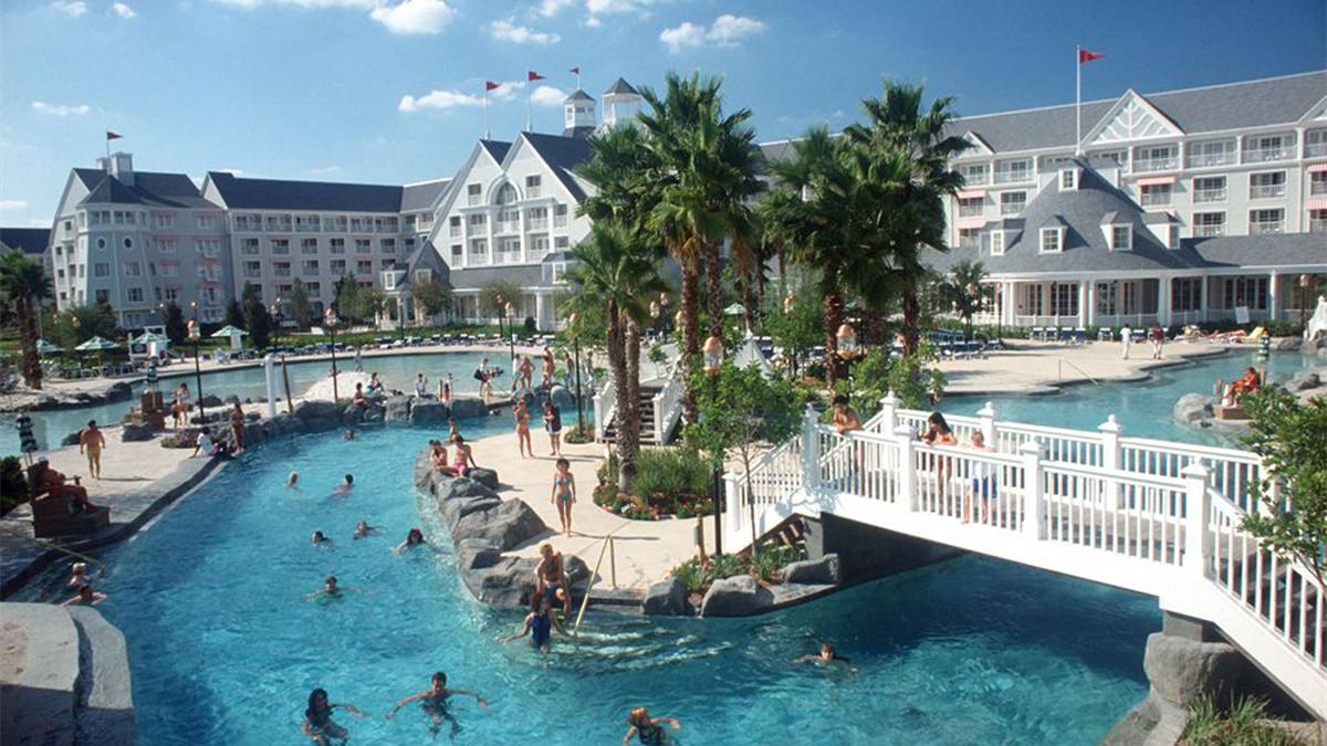 Pool and Exterior View of Disney's Yacht Club Resort - Orlando, Florida, USA
